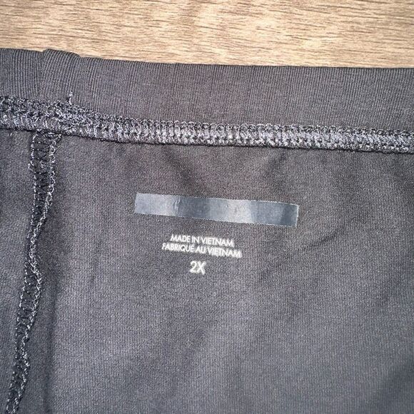 Eileen Fisher Stretch Organic Cotton Ankle Leggings graphite gray 2X NEW - Picture 6 of 8